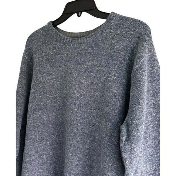 Eddie Bauer Men's Sz XXL Gray Blue Marled Long Sleeve Crew Neck Pullover Sweater - Picture 2 of 6